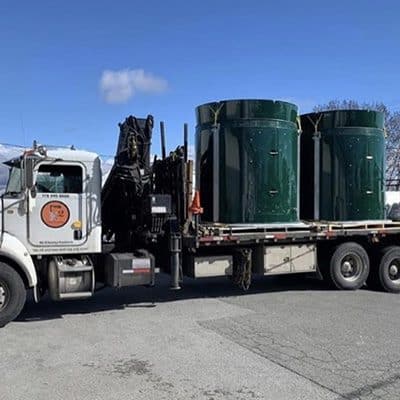 Water tank delivery